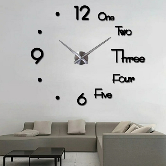 Other - 💥IN STOCK💥 BLACK 3D Sticker Wall Clock